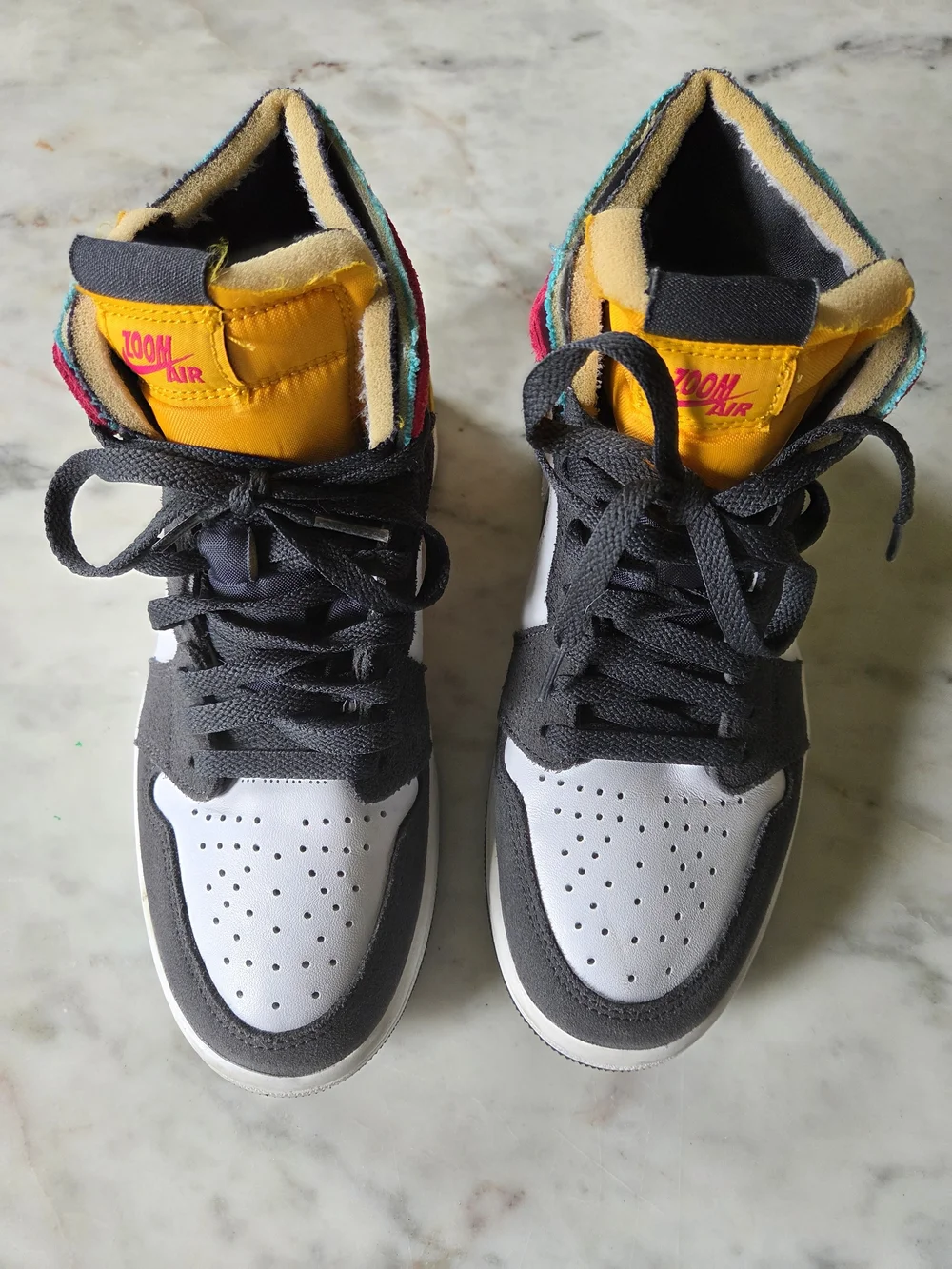 Men's 6 Air Jordan 1 High Zoom Comfort Multi-Color Basketball Shoes